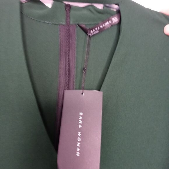 Zara emerald green choker dress size XS - Picture 6 of 11
